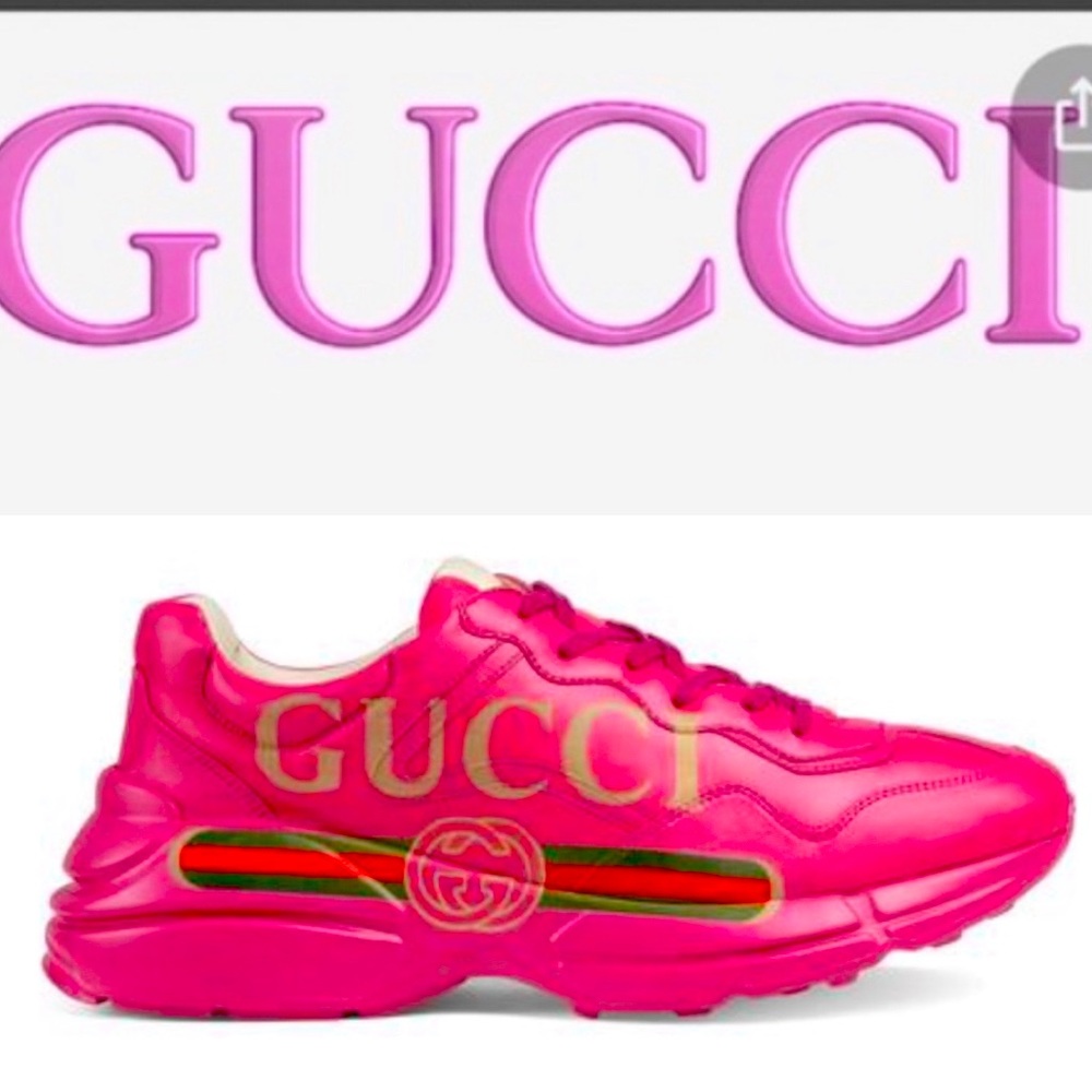 💕💕💕Hot Pink💕💕💕Gucci Rhyton
Logo Chunky Gucci pink
